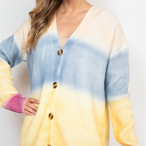 Tie Dye Sweater knit cardigan - Picture 4 of 13